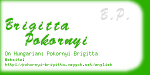 brigitta pokornyi business card